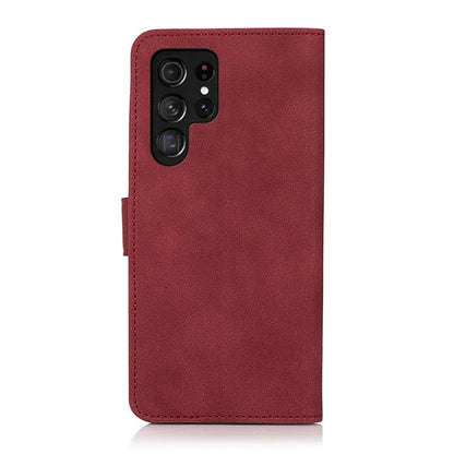 For Samsung Galaxy S25 Ultra 5G KHAZNEH Matte Texture Leather Phone Case(Red) - Galaxy S25 Ultra 5G Cases by buy2fix | Online Shopping UK | buy2fix