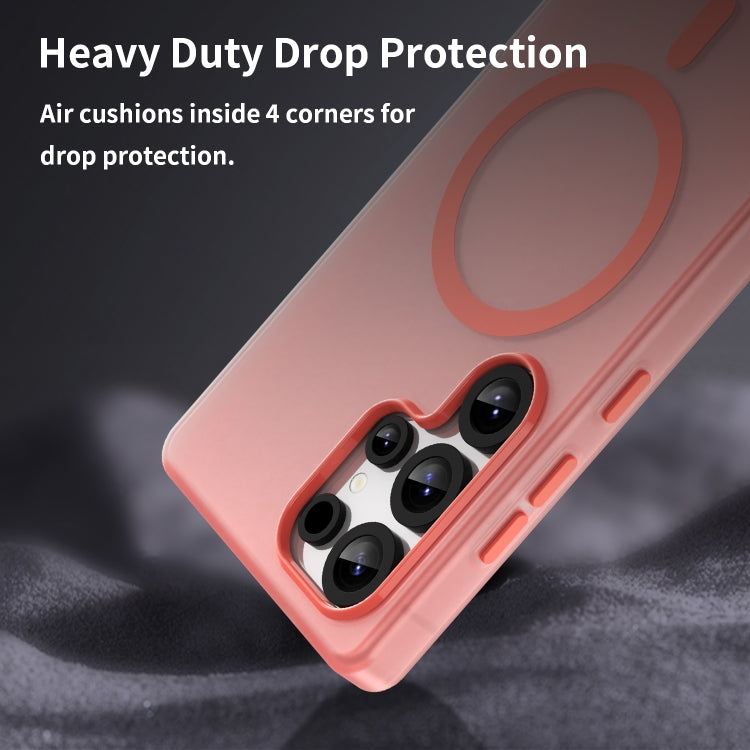 For Samsung Galaxy S25 Ultra MagSafe Frosted Translucent TPU + PC Full Coverage Phone Case(Red) - Galaxy S25 Ultra 5G Cases by buy2fix | Online Shopping UK | buy2fix