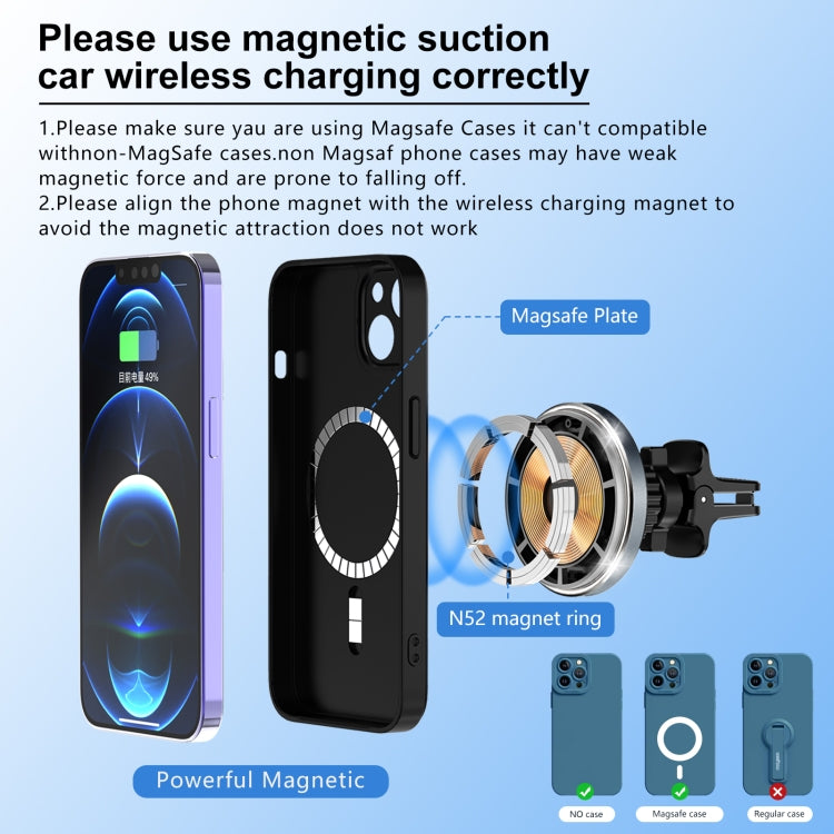 M68 15W Magnetic Wireless Charging Car Holder(Dark Grey) - Wireless Charger Holders by buy2fix | Online Shopping UK | buy2fix