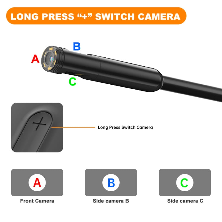 Y15 5.5mm Single Camera WiFi Connected Hard Cable HD Industrial Endoscope, Length:1m(Black) -  by buy2fix | Online Shopping UK | buy2fix