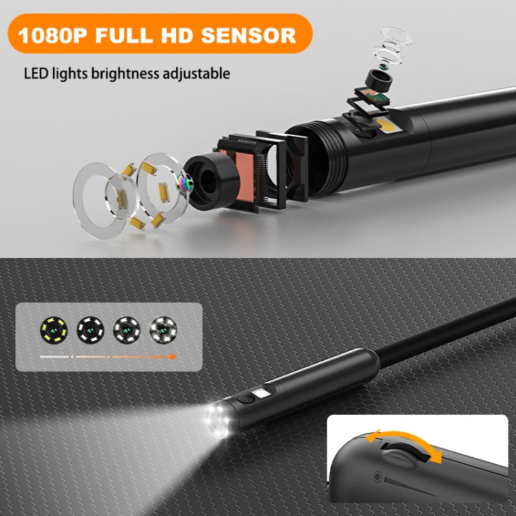 Y15 5.5mm Dual Camera WiFi Connected Hard Cable HD Industrial Endoscope, Length:10m(Black) -  by buy2fix | Online Shopping UK | buy2fix