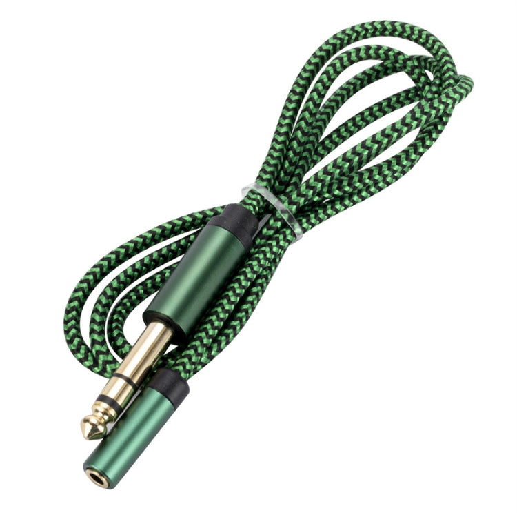 6.35mm Male to 3.5mm Female Audio Adapter Cable, Length:2m(Green) - Aux Cable by buy2fix | Online Shopping UK | buy2fix