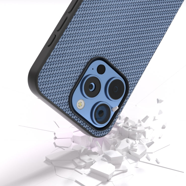 For iPhone 16 Pro Max Carbon Fiber Texture Protective Phone Case(Light Blue) - iPhone 16 Pro Max Cases by buy2fix | Online Shopping UK | buy2fix