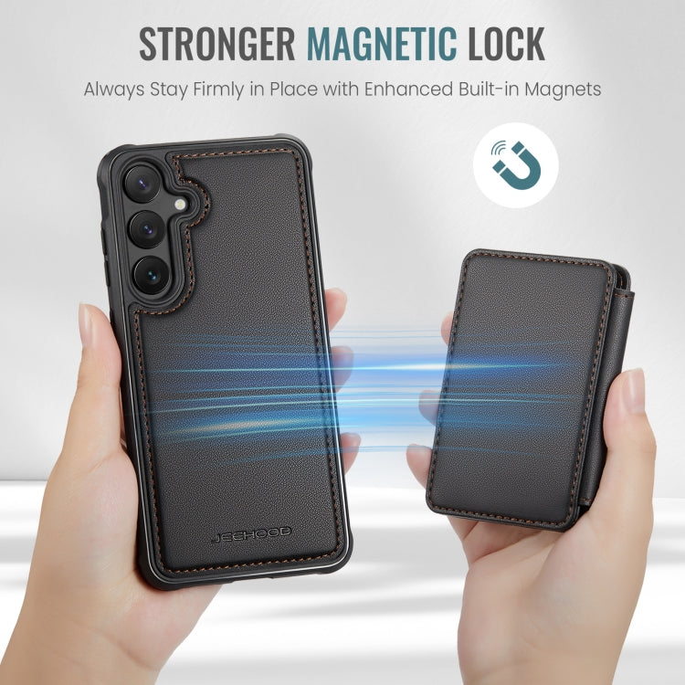 For Samsung Galaxy S24+ 5G JEEHOOD J05 Business Magnetic Style RFID Leather Phone Case(Black) - Galaxy S24+ 5G Cases by JEEHOOD | Online Shopping UK | buy2fix