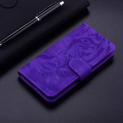 For Redmi K70 / K70 Pro Tiger Embossing Pattern Flip Leather Phone Case(Purple) - K70 Cases by buy2fix | Online Shopping UK | buy2fix