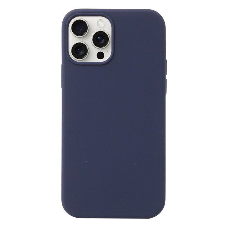 For iPhone 16 Pro Max Liquid Silicone Phone Case(Midnight Blue) - iPhone 16 Pro Max Cases by buy2fix | Online Shopping UK | buy2fix