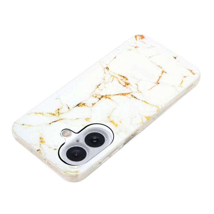 For iPhone 16 Plus IMD Marble TPU Phone Case(White) - iPhone 16 Plus Cases by buy2fix | Online Shopping UK | buy2fix