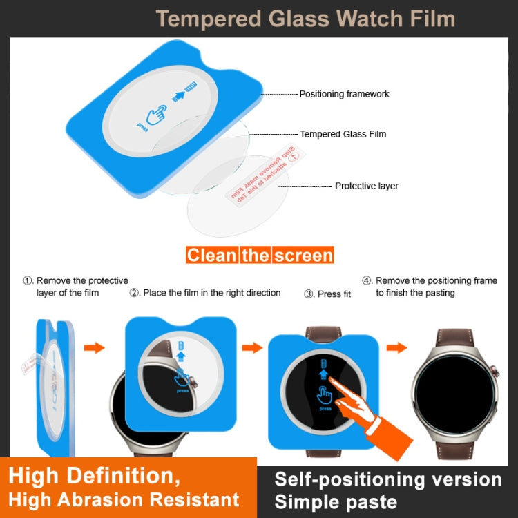 For Huawei Watch GT 2 Pro 46mm imak Tempered Glass Watch Film, Self-positioning Version - Screen Protector by imak | Online Shopping UK | buy2fix