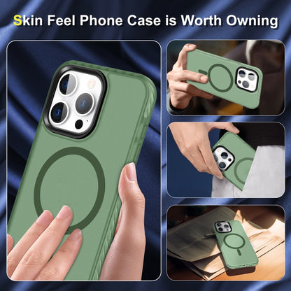 For iPhone 15 Plus Skin Feel Airbag Shockproof MagSafe Phone Case(Green) - iPhone 15 Plus Cases by buy2fix | Online Shopping UK | buy2fix