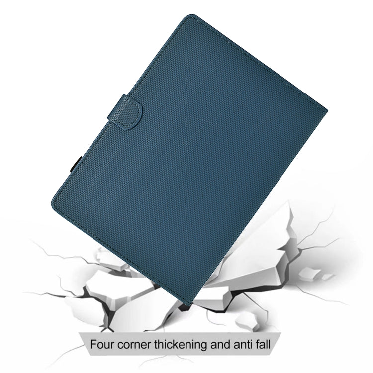 For Lenovo Tab M11 / Xiaoxin Pad 2024 Solid Color Fiber Texture Smart Tablet Leather Case(Royal Blue) - Lenovo by buy2fix | Online Shopping UK | buy2fix