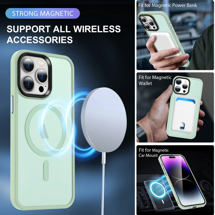 For iPhone 12 Pro MagSafe Magnetic Skin Feel Frosted Phone Case(Light Green) - iPhone 12 / 12 Pro Cases by buy2fix | Online Shopping UK | buy2fix