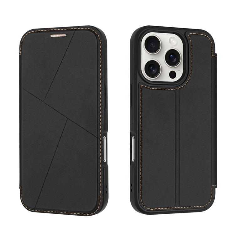 For iPhone 16 Pro Max Magnetic Armor Series RFID Card Slots Leather Phone Case(Black) - iPhone 16 Pro Max Cases by buy2fix | Online Shopping UK | buy2fix