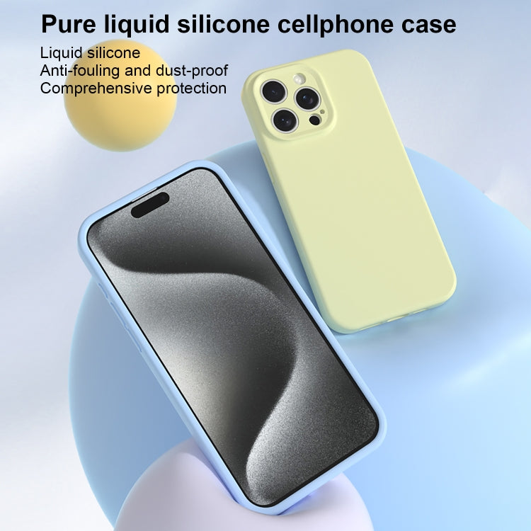 For iPhone 16 Pro Precise Hole Liquid Silicone Jelly Color Full Coverage Phone Case(Rock Gray) - iPhone 16 Pro Cases by buy2fix | Online Shopping UK | buy2fix