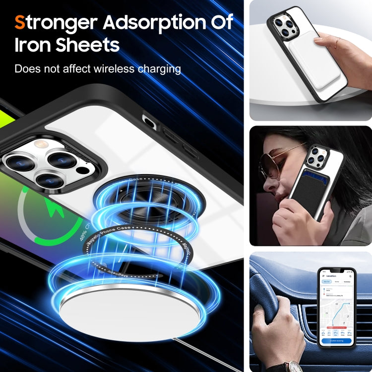 For iPhone 16 Pro Max Magnetic Rotating Ring Holder Phone Case(Black) - iPhone 16 Pro Max Cases by buy2fix | Online Shopping UK | buy2fix