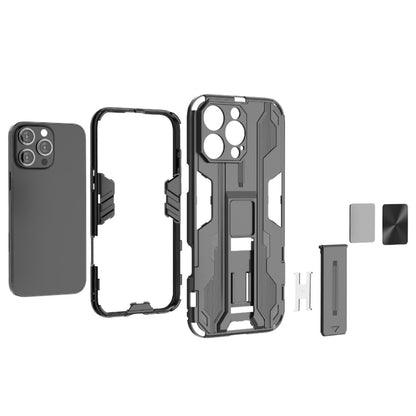 For iPhone 16 Pro Max Supersonic PC + TPU Holder Phone Case(Black) - iPhone 16 Pro Max Cases by buy2fix | Online Shopping UK | buy2fix