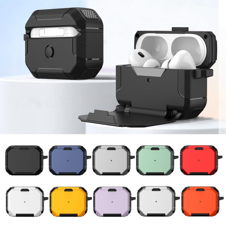 For AirPods Pro 2 Phone Holder Design Earbuds Box Protective Case(White) - For AirPods Pro by buy2fix | Online Shopping UK | buy2fix