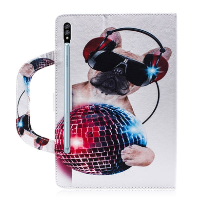 For Samsung Galaxy Tab S7 T870 (2020) 3D Colored Drawing Horizontal Flip Leather Case with Holder & Card Slot & Wallet & Handle(Fashion Dog) - Other Galaxy Tab PC by buy2fix | Online Shopping UK | buy2fix