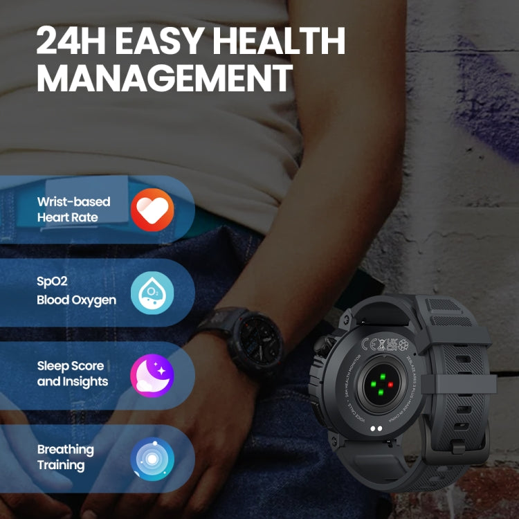 Zeblaze Ares 3 Plus 1.43 inch Fitness & Wellness Smart Watch Supports 24H Health Monitoring(Wild Green) - Smart Watches by Zeblaze | Online Shopping UK | buy2fix