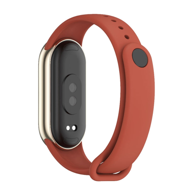 For Xiaomi Smart Band 9 / 8 MIJOBS Metal Buckle Solid Color Silicone Watch Band(Orange) - Watch Bands by MIJOBS | Online Shopping UK | buy2fix