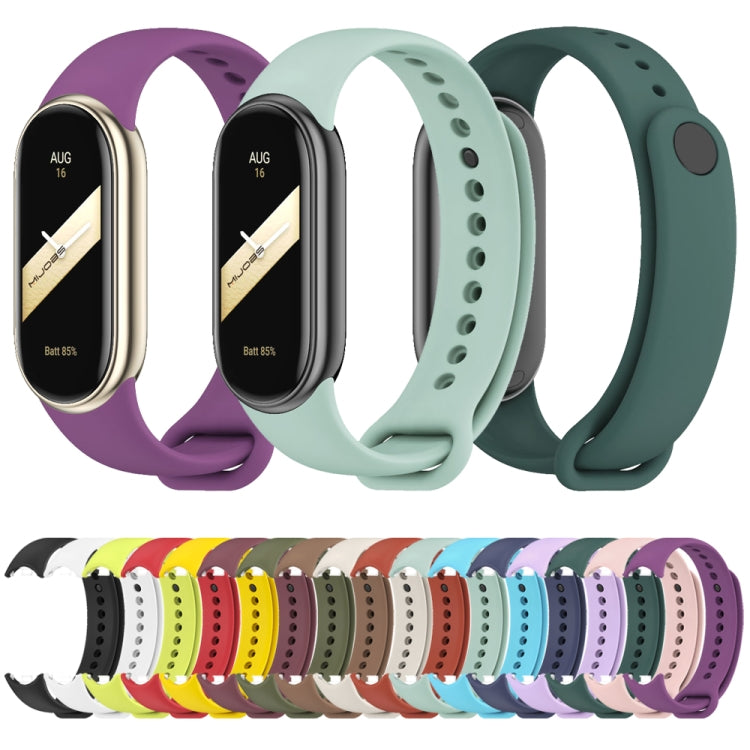 For Xiaomi Smart Band 9 / 8 MIJOBS Metal Buckle Solid Color Silicone Watch Band(Transparent) - Watch Bands by MIJOBS | Online Shopping UK | buy2fix