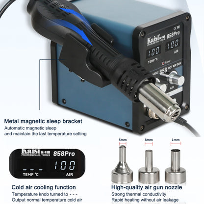 Kaisi 858Pro Smart Sleep Lead-free Digital Display Hot Air Gun Desoldering Station, Plug:EU Plug - Electric Soldering Iron by Kaisi | Online Shopping UK | buy2fix