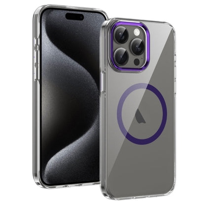 For iPhone 16 Pro Max Ice Feel HD Transparent MagSafe PC Full Coverage Phone Case(Purple) - iPhone 16 Pro Max Cases by buy2fix | Online Shopping UK | buy2fix