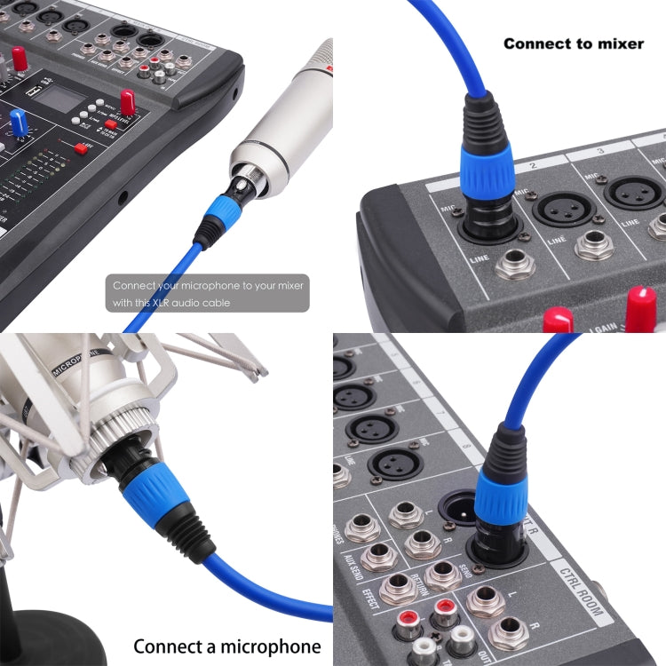 JC1015 XLR 3pin Male to Female Audio Cable, Length:3m(Green) - Microphone Audio Cable & Connector by buy2fix | Online Shopping UK | buy2fix