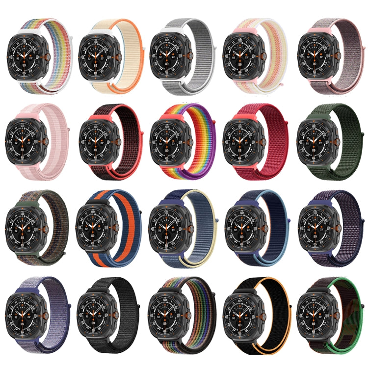 For Samsung Galaxy Watch Ultra 47mm Plastic Connector Nylon Loop Watch Band(Colorful) - Watch Bands by buy2fix | Online Shopping UK | buy2fix