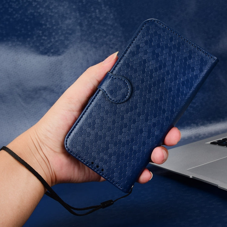 For Redmi K70 Ultra Honeycomb Dot Texture Leather Phone Case(Blue) - Xiaomi Cases by buy2fix | Online Shopping UK | buy2fix