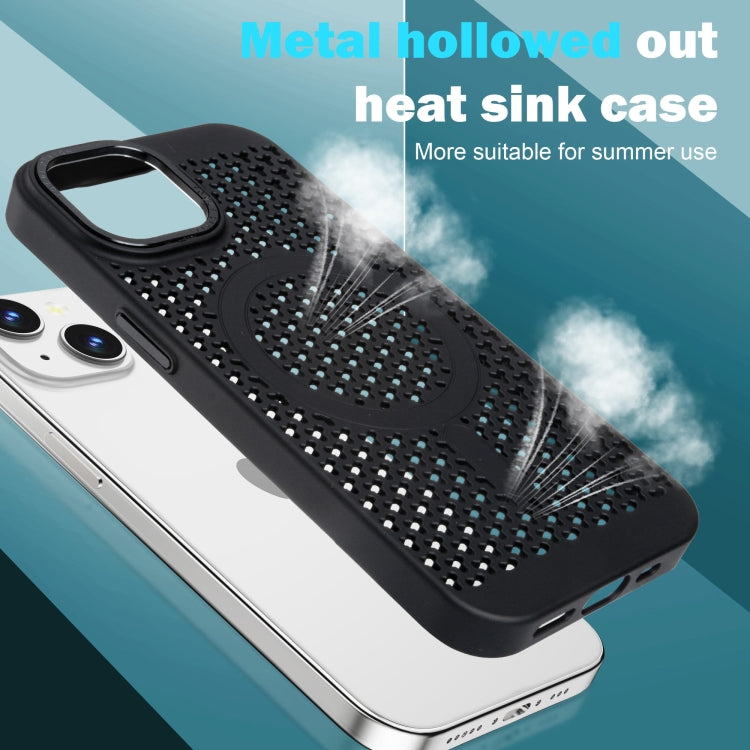 For iPhone 16 Pro Ice Feeling Cooling MagSafe Magnetic Phone Case(Navy Blue) - iPhone 16 Pro Cases by buy2fix | Online Shopping UK | buy2fix