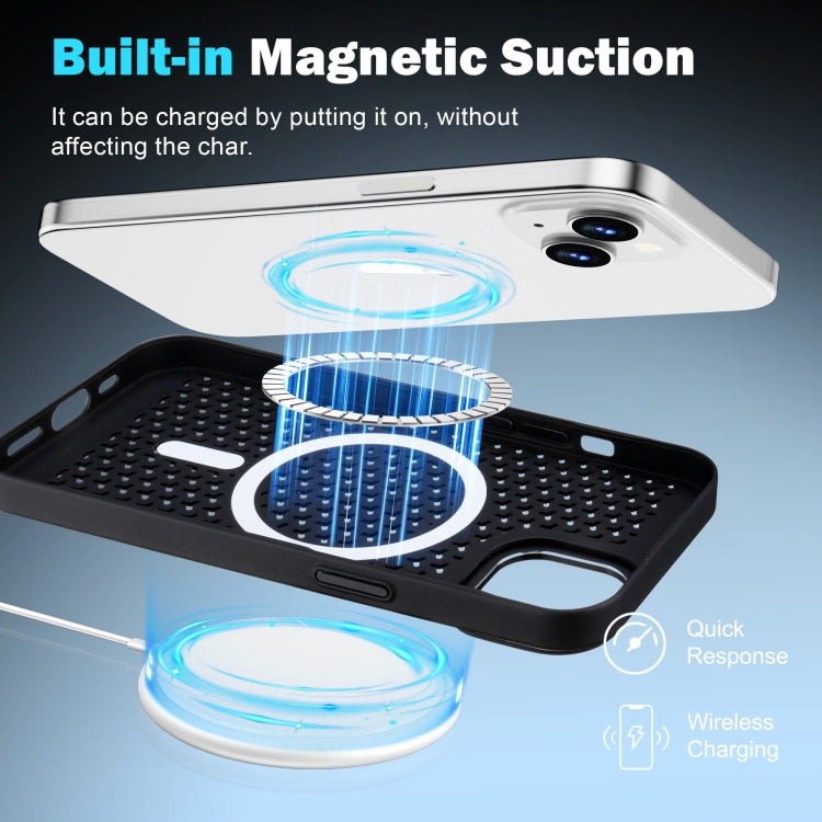 For iPhone 16 Pro Max Ice Feeling Cooling MagSafe Magnetic Phone Case(Black) - iPhone 16 Pro Max Cases by buy2fix | Online Shopping UK | buy2fix