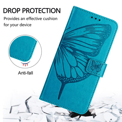 For Redmi K70 Ultra 5G Global Embossed Butterfly Leather Phone Case(Blue) - Xiaomi Cases by buy2fix | Online Shopping UK | buy2fix