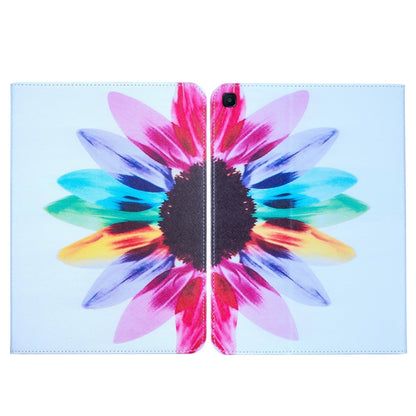 For Samsung Galaxy Tab S6 Lite 2024 Colored Drawing Leather Tablet Case(Sun Flower) - Other Galaxy Tab PC by buy2fix | Online Shopping UK | buy2fix