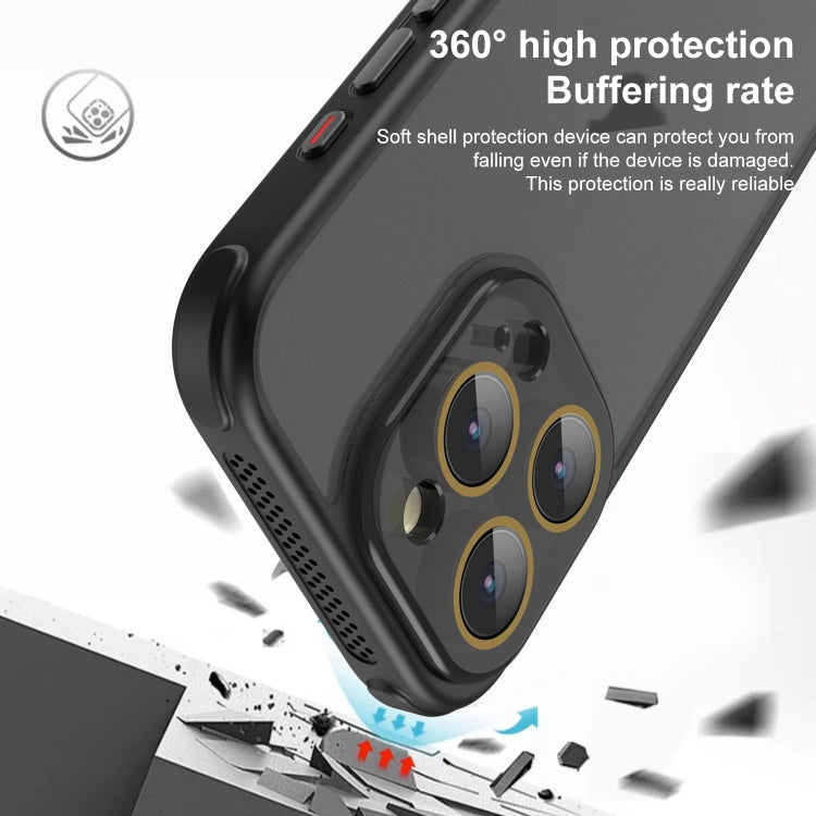 For iPhone 16 Pro Side Cooling Skin Feel Frosted Phone Case(Black) - iPhone 16 Pro Cases by buy2fix | Online Shopping UK | buy2fix