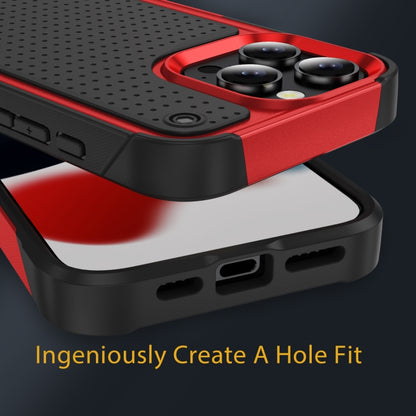 For iPhone 16 Pro PC + TPU Shockproof Protective Phone Case(Red+Black) - iPhone 16 Pro Cases by buy2fix | Online Shopping UK | buy2fix