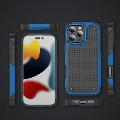 For iPhone 16 Pro PC + TPU Shockproof Protective Phone Case(Blue+Black) - iPhone 16 Pro Cases by buy2fix | Online Shopping UK | buy2fix