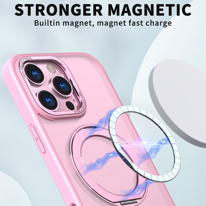 For iPhone 16 Pro Max Wing Series MagSafe Magnetic Ring Holder Phone Case(Pink) - iPhone 16 Pro Max Cases by buy2fix | Online Shopping UK | buy2fix