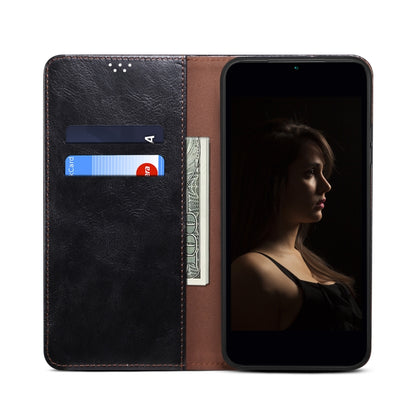 For Redmi K70 Ultra 5G Oil Wax Crazy Horse Texture Leather Phone Case(Black) - Xiaomi Cases by buy2fix | Online Shopping UK | buy2fix