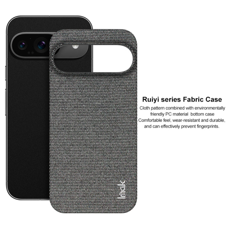 For Google Pixel 9 / 9 Pro imak Ruiyi Series Cloth Texture PU + PC Phone Case(Dark Grey) - Google Cases by imak | Online Shopping UK | buy2fix