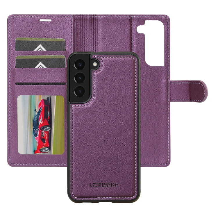 For Samsung Galaxy S22+ 5G LC.IMEEKE L2 Series Detachable Magsafe PU Phone Case with Lanyard(Purple) - Galaxy S22+ 5G Cases by LC.IMEEKE | Online Shopping UK | buy2fix