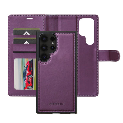 For Samsung Galaxy S24 Ultra 5G LC.IMEEKE L2 Series Detachable Magsafe PU Phone Case with Lanyard(Purple) - Galaxy S24 Ultra 5G Cases by LC.IMEEKE | Online Shopping UK | buy2fix