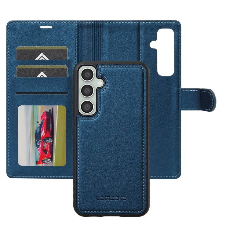 For Samsung Galaxy A15 4G / A15 5G LC.IMEEKE L2 Series Detachable Magsafe PU Phone Case with Lanyard(Blue) - Galaxy Phone Cases by LC.IMEEKE | Online Shopping UK | buy2fix