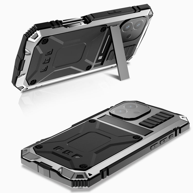 For iPhone 16 Plus R-JUST Life Waterproof Dustproof Shockproof Phone Case(Silver) - iPhone 16 Plus Cases by R-JUST | Online Shopping UK | buy2fix