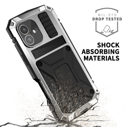 For iPhone 16 Plus R-JUST Life Waterproof Dustproof Shockproof Phone Case(Silver) - iPhone 16 Plus Cases by R-JUST | Online Shopping UK | buy2fix