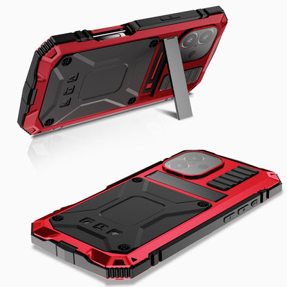 For iPhone 16 R-JUST Life Waterproof Dustproof Shockproof Phone Case(Red) - iPhone 16 Cases by R-JUST | Online Shopping UK | buy2fix