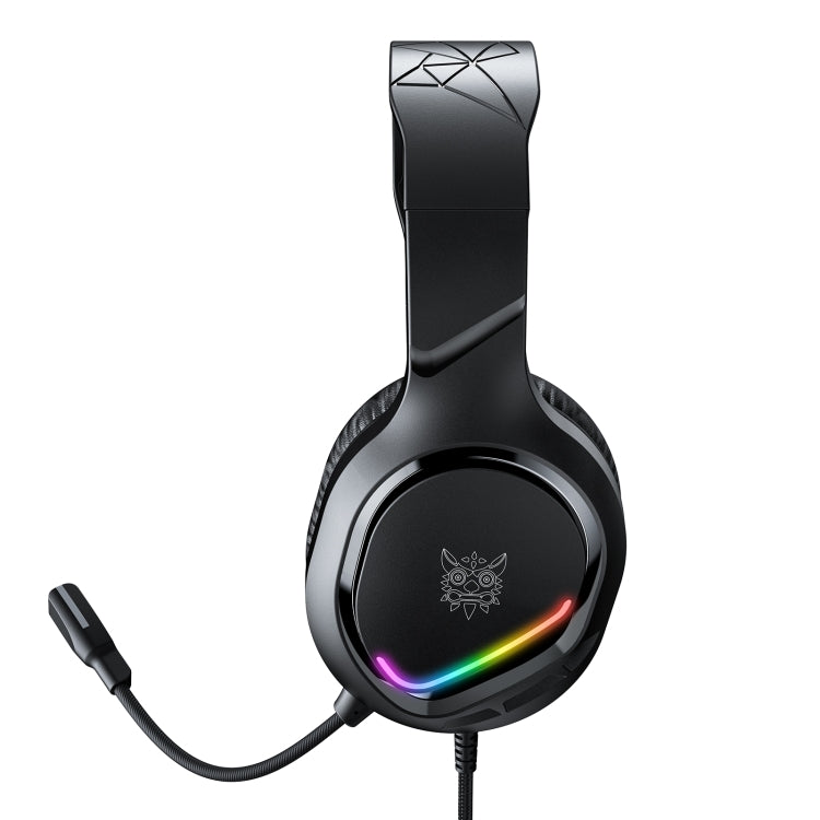 ONIKUMA X31 USB / 3.5mm Wired RGB Light Gaming Headset with Mic, Cable length: 2.2m(Black) - Multimedia Headset by ONIKUMA | Online Shopping UK | buy2fix