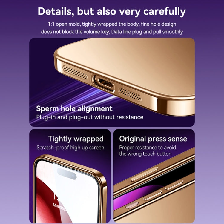 For iPhone 16 Pro Max SULADA Natural Color Series Electroplating Frosted TPU Phone Case(Dark Purple) - iPhone 16 Pro Max Cases by SULADA | Online Shopping UK | buy2fix