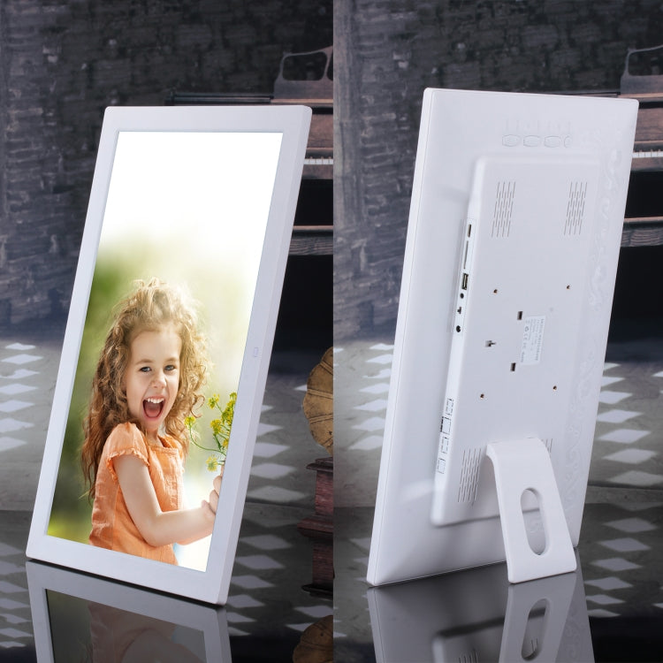 23.6 inch LED Screen Digital Photo Frame, Plug Type:US Plug(White) - 15 inch Above by buy2fix | Online Shopping UK | buy2fix