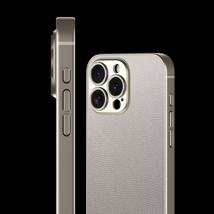 For iPhone 16 Plus GKK Metal Paint Skin Feel Leather Full Coverage Phone Case(Titanium Grey) - iPhone 16 Plus Cases by GKK | Online Shopping UK | buy2fix