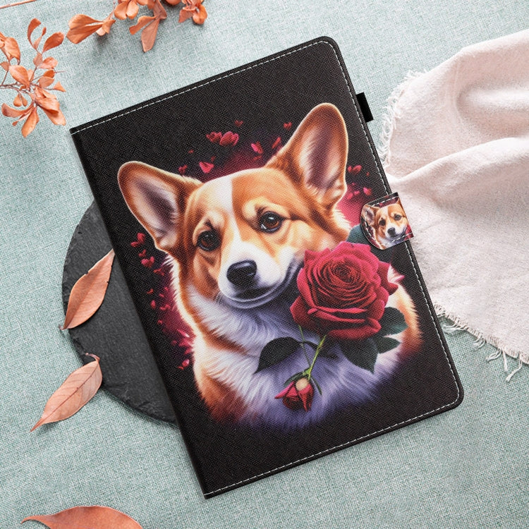 For iPad Pro 11 2024 Coloured Drawing Stitching Smart Leather Tablet Case(Corgi) - iPad Pro 11 2024 Cases by buy2fix | Online Shopping UK | buy2fix